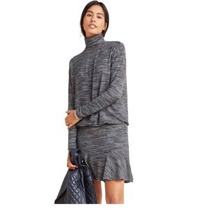 Anthropologie Greta Mock-Neck Dress By Bailey 44 Size Small In Gray